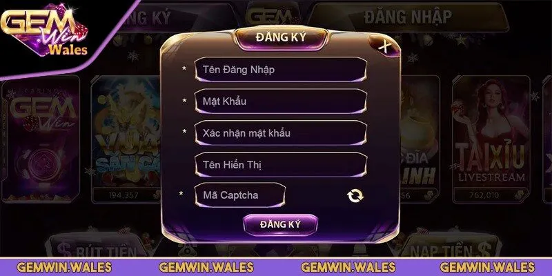 Hoàn thành đăng ký Gemwin theo chuẩn form hướng dẫn