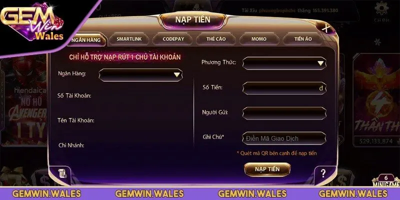 Ưu tiên chọn phương thức nạp tiền thuận tiện nhất