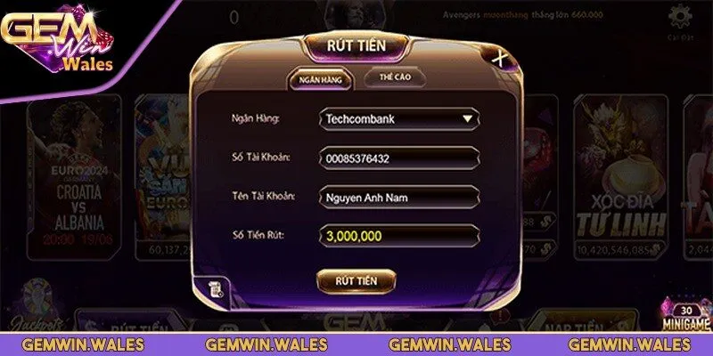 Liên hệ nhân viên khi xảy ra lỗi trong quá trình rút tiền