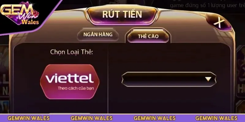 Rút tiền Gemwin chỉ cần thực hiện một vài bước cơ bản